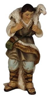 ZICOM Krippenfigur Hirte Bethanien natürlich ca. 8cm Polyresin handbemalt
