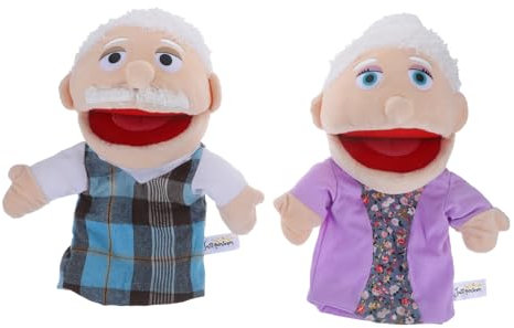 GLSTOY 2 Stück Charakter Handpuppe Mini Puppen Für Erwachsene Dekorative Figur Spielzeug Handpuppen Für Kleinkinder 1–3 Puppentheater Theater Für Kinder Kreatives Handspielzeug