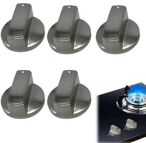 XUZOPIM 5 Piezas Perillas De Control 6 Mm, Mandos Cocina Gas, Botones De Cocina De Gas, Perilla Cocina Mando, Manija Cocina De Gas, Perillas De Cocina Para Todas Las Marcas De Horno