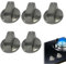 XUZOPIM 5 Piezas Perillas De Control 6 Mm, Mandos Cocina Gas, Botones De Cocina De Gas, Perilla Cocina Mando, Manija Cocina De Gas, Perillas De Cocina Para Todas Las Marcas De Horno