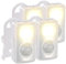PEARL Nachtlicht Batterie Wand: 4er-Set LED-Nachtlicht, Bewegungs-/Dämmerungs-Sensor, Batteriebetrieb (Nachtlicht Sensor Batterie, Treppenbeleuchtung LED Batterie, Leuchte Bewegungsmelder)