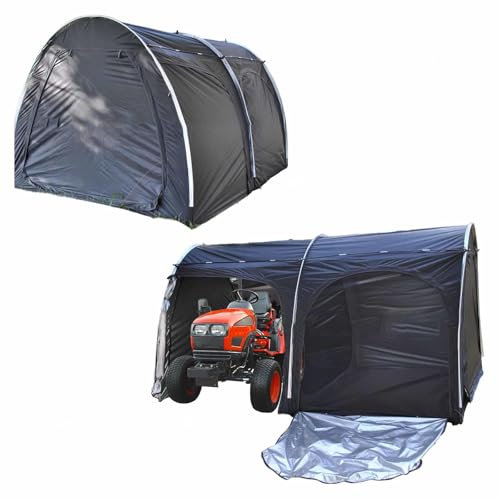 YSMSMZJK Garage Moto per Esterno Grande 2 in 1 Tende da Esterno con Doppie Porte per 5-7 Biciclette Box Moto Copri Moto da Esterno