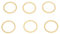 6 Piezas de Lavadora de Latón Anillo de Corte Kit de Reparación de Latas de Ar Alma de Lavadora de Latón para Kit de Reparación 3D Separado por VST