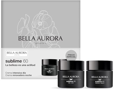 BELLA AURORA - Pack Sublime 60, Crema Intensiva Día 50 ml + Crema Renovadora Noche 50 ml, Tratamiento Antiedad, Piel Madura, Redefine Contorno Facial, Mejora Firmeza, Aporta Luminosidad, +60 Años