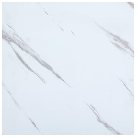 INMOZATA 18x18 Inch Floor Tiles Self Adhesive 24Pcs/5m² Peel and Stick Floor Tiles Marble Effect Sticky Floor Tiles Waterproof Stick on Floor Tiles for Bathroom Kitchen Living Room (Marble White 03)