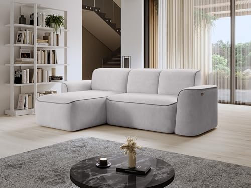 Generisch Ume Wohnzimmer Ecksofa Couchgarnitur Polstergarnitur Eckcouch mit Schlaffunktion mit Relaxfunktion (CO-UME-LT-03AMO-05PA)