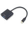 DIYEAH Adaptador USB Tipo C Vga Negro Cable Convertidor de Video para Proyector Monitor y Televisor
