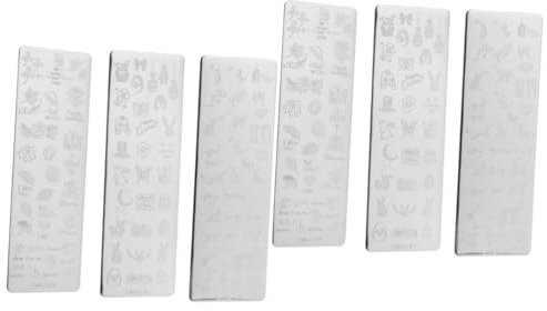 VICASKY 2 Sätze Teiliges Ostern Nagel Stamping Vorlage Maniküre Schablone Für Diy Nail Art Wiederverwendbare Stempelplatte Mit Festlichen Designs Für Kreative Nageldesigns 3 Stück * 2