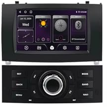 Android 15 Car Radio 7 Pantalla Táctil para Peugeot 407 2004-2010 con Carplay Android Auto Bluetooth GPS WiFi FM RDS Radio Cámara Trasera Reproductor Multimedia.(B1 2+32G)