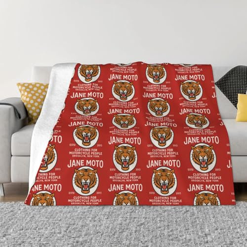 FHIZOAL Bold Tiger Des Ultraweiche Micro-Fleece-Decke, Flanelldecke, gemütlich, warm, Couch, Bett, Wohnzimmer, Schlafzimmer, Dekor