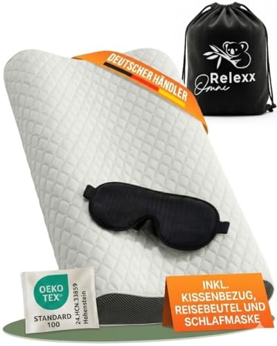 Seitenschläferkissen – Ergonomisches Kopfkissen Memory Foam Nackenkissen | Atmungsaktives Memory Foam Kissen mit ergonomischer Form – als Nackenkissen, Kopfkissen und Kissen für komfortables Liegen.