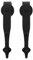 INTERSTEEL - 2-teiliges Laufrollen-Set Classic Mattschwarz - Schiebetürrollen für Schiebetüren, Innentüren und Wandschränke - 290 mm