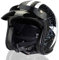 Woljay 3/4 Offener Sturzhelm, Helmet Motorrad-Helm Jet-Helm Scooter-Helm Halbhelme Adult Helm Flat mit Rebellen Schwarz + Weiß Star Graphic (M)