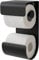 Sealskin Brix Toilettenpapierhalter mit integriertem Reserverollenhalter, Metall, Farbe: Schwarz