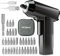 Hi-Spec 34 Pc Black 3.6V Electric Screwdriver Set USB Charging LED Light Li-ion Battery. Compact Cordless Tool with Bit Selection & Carrying Case – Ideal for DIY Repair