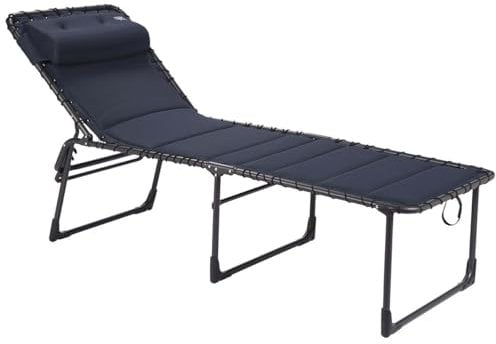 Crespo Sonnenliege Liegestuhl AL364 XL Air Deluxe Camping Garten Liege Alu 140kg blau