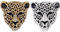 Lot de 2 broches à breloques en forme de léopard avec strass et tête creuse pour homme, Polyester, strass