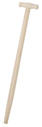 Rekord Spatenstiel aus Eschenholz mit T-Form, Gesamtlänge 76 cm, unlackiert, Ersatzstiel, Gerätestiel, Holzstiel