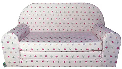FORTISLINE – Kindersofa MINI ausklappbar 40x78x45cm - Kindersofa für Kinder 2in1 - Kindercouch ausklappbar - Schlafcouch aus Schaumstoff - Abnehmbarer Bezug - Viele Motive