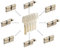 GERCAR 10x cylindre serrure/barillet de porte profilé ou à bouton 60/70/80/90 mm - combinaison libre de cylindres de tailles différentes avec la même clé - avec 5 clés passe-partout - système OKS