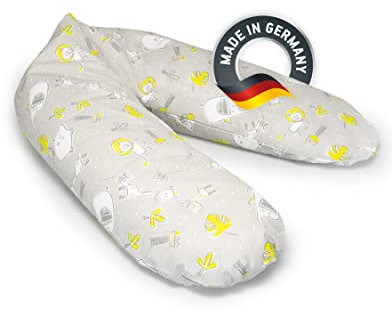 bedara Stillkissen - hochwertiges Schwangerschaftskissen - anschmiegsames Lagerungskissen aus Baumwolle - schadstofffreies Seitenschläferkissen - 190cm - Zoo Babys