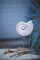 Metall Skulptur mit Holz-Fuß Silber-braun Ammonite 14 x 25cm Dekofigur Tisch-Deko Maritim Mediterran Meeresdeko