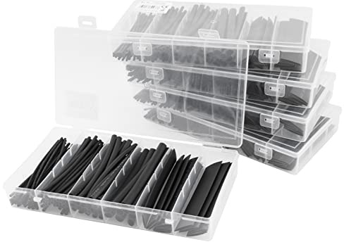 MC Power Schrumpfschlauch-Set 500-teilig in Sortimentsboxen, schwarzschlauch-Set McPower, 500-teilig in Sortimentsboxen, schwarz