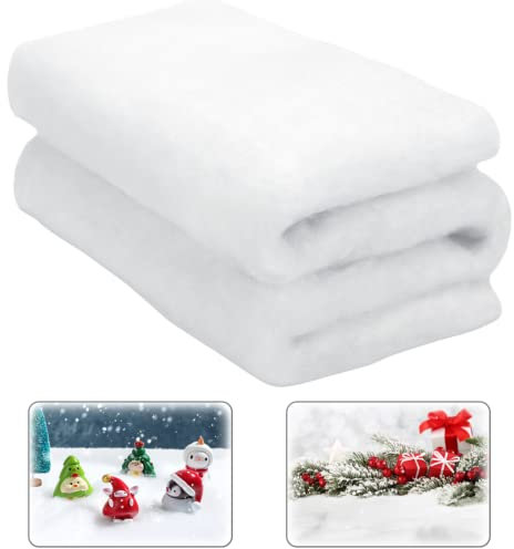 1 Packung Weihnachts-Schneedecken: weiße Decke, künstlicher Schneeteppich, künstliche Schneedecke, Decken für Weihnachten, Party, Gastgeschenke, Hintergrunddekoration, 76 cmx12 cm (1 Packung)