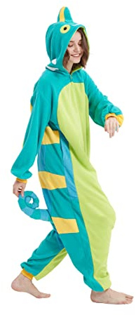 DarkCom Tier Onesie Halloween Cosplay Karneval Einteiliger Pyjamas | Onesie Erwachsene,Männer-Frauen Kostüm,Weihnachts Jumpsuit