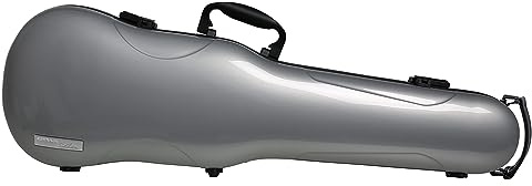 GEWA AIR 1.7 Form Shaped Violin Case silver metallic high gloss, Made in Germany, with side handle