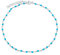 SILVEGO Bracelet de cheville pour femme en argent sterling 925 avec véritable émeraude, pierre de lune, turquoise, grenat ou quartz rose, 23 cm, Argent, Turquoise