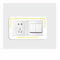 Acrylic Double Light Switch Surround Sticker, Socket Plate Surround Sticker, Finger Plate -White Golden