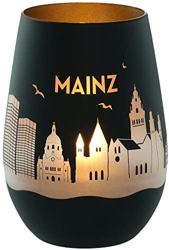 Goodtimes Windlicht Mainz Skyline (Schwarz & Gold)