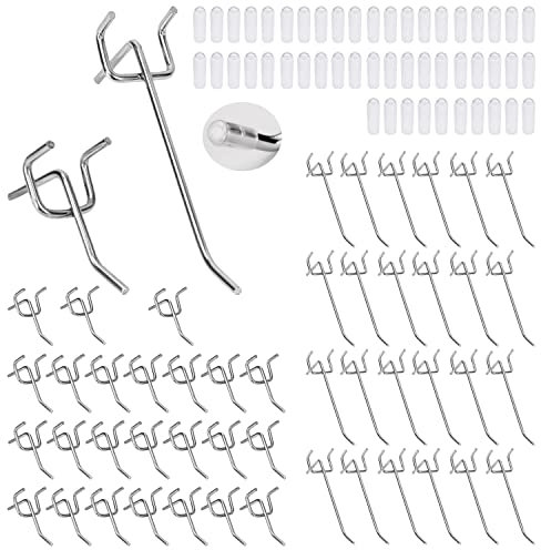 Deautie 50 Pcs Tablero Perforado Accesorios, Ganchos Para Tablero Perforado, Accesorios Para Tablero Perforado, Para Exposición En Comercios, Colgar Mercancías, Clasificar Herramientas (5cm+10cm)