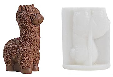 Xidmold 3D Alpaka Silikonform Kerzenform, Alpaka Silikon Form für Fondant, Schokolade, Epoxidharz, Sojawachs Kerzen, Seife, Gips, Handwerk