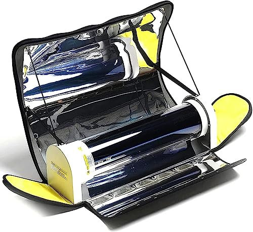 Four Solaire Multifonctionnel, Cuiseur à Tube Solaire, Grille de Four sans Fumée pour Cuisiner au Soleil, Barbecue Solaire pour 3 à 5 Personnes pour la Randonnée, le Camping, les Voyages et la Rando