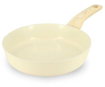 MENASTYL - Poêle 20cm Colorama crème - En Aluminium - Revêtement antiadhésif en céramique - Tous feux dont induction