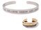 ALMENDRA Bracciale da donna uomo personalizzato con frase incisione nome rigido in acciaio personalizzabile amiche braccialetto regalo (Acciaio)