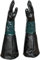 1 paire de gants de sablage pour cabine SBC-220/350/420/990 | pour cabine de sablage 220l, 350l, 420l ou 990l | 600mm Gants longs en caoutchouc doublés, intérieur textile, avec coutures renforcées