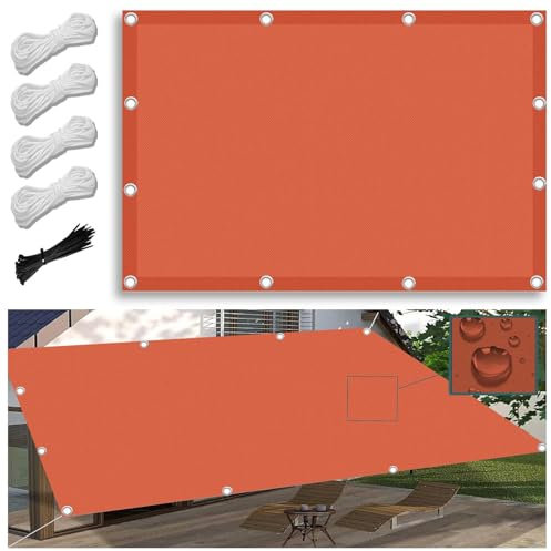 Sonnensegel Balkon Ohne Bohren 2X5.5M Segeltuch Meterware, Seitenschutz Balkon Ohne Bohren inkl Befestigungsseile, UV-Schutz, Wetterfest für Garten Terrasse