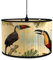Pantalla Lampara Mesa, Pantallas Lamparas para Techo de bambú E27,Mesita de Noche,Lamp Shade de pie,Tulipas para Lámparas de Mesilla (pájaro)