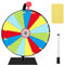 Abiemuce Glücksrad zum Drehen, Glücksrad zum Selbstgestalten, Glücksrad mit Radiergummi und Markierstift, 12' 15 Slots Spinning Prize Wheel, Preisrad Spielzeug für Wortspiele, Halloween, Weihnachten