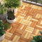 Terrassenfliesen 10 Stk. 30x30 cm Massivholz Teak,319982