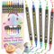 FUNSHOWCASE 10 Edible Markers Metallic Dual-sided Bullet and Brush