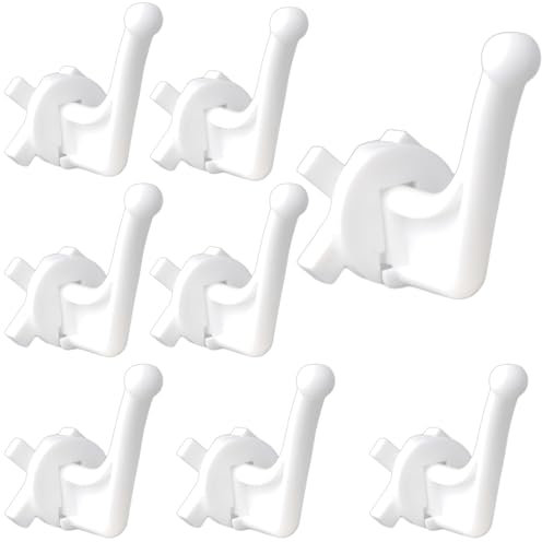 Gudalea Ganci per Termoarredo Bagno - Appendini Bagno Pratici e Facili da Installare - Set di 8 Ganci per Accappatoio da Muro, Portasalviette da Porta a Gancio