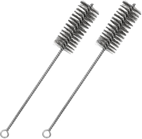 Sinmoe 2 Stück Ofenrohrbürsten Durchmesser 40 mm Kaminbürsten Kesselbürste | Schornsteinfeger Bürsten, Edelstahl Drahtbürste für Ofenrohr Kaminofen Kaminrohr Schornstein Heizkessel, 30 cm Insgesamt Lang