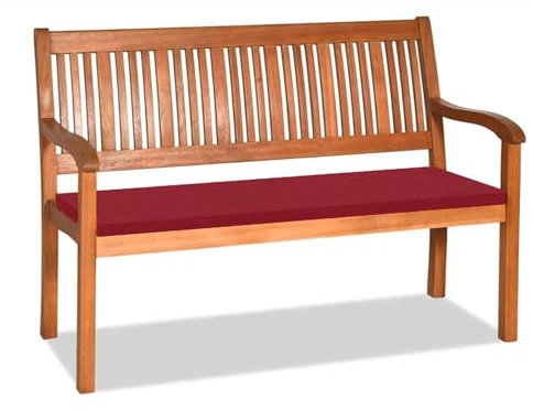 Orumrud 3CM Dicke Bankauflage Bankkissen mit Abnehmbarem Bezug,140x45x3cm rutschfeste Sitzkissen Sitzauflage Bank Sitzpolster Bankpolster Waschbare Stuhlkissen Gartenbank,Weinrot