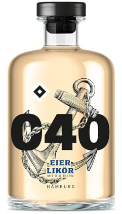 HSV 040 Eierlikör |für eggnog, eierpunsch | mit 040 / Rum |Fanartikel für Fans vom Hamburger SV | Hamburg, Fußball, Aufstieg, Männer, Frauen, Weihnachten Geschenk | 500ml Einzelflasche | 20% Vol.
