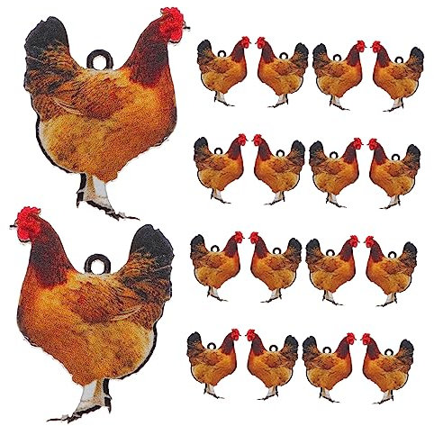DIYEAH 20st Simulationstieranhänger Perlen Masse Katzenzauber Tierspielzeug Für Tierperlen Aufkleber Tierische Charm-anhänger Winzige Tierfiguren Huhn-charme-perle Giraffe Acryl