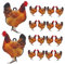 DIYEAH 20st Simulationstieranhänger Perlen Masse Katzenzauber Tierspielzeug Für Tierperlen Aufkleber Tierische Charm-anhänger Winzige Tierfiguren Huhn-charme-perle Giraffe Acryl